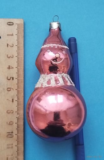 Ёлочная игрушка из далёкого и прекрасного детства. Снеговичок. С рубля