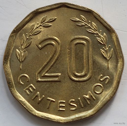 Уругвай 20 сентесимо 1981 год