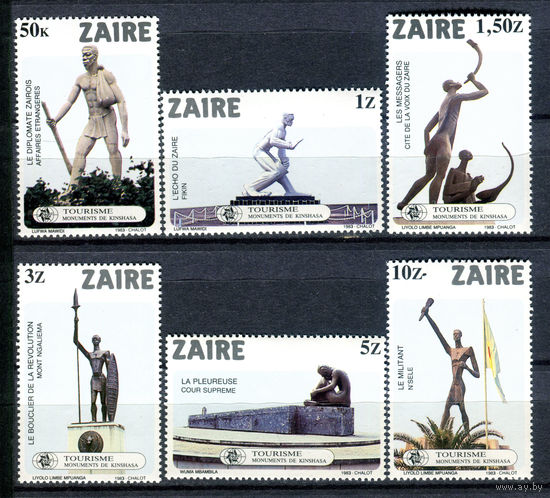 Конго (Заир) - 1983г. - Памятники в Киншасе - полная серия, MNH [Mi 816-821] - 6 марок