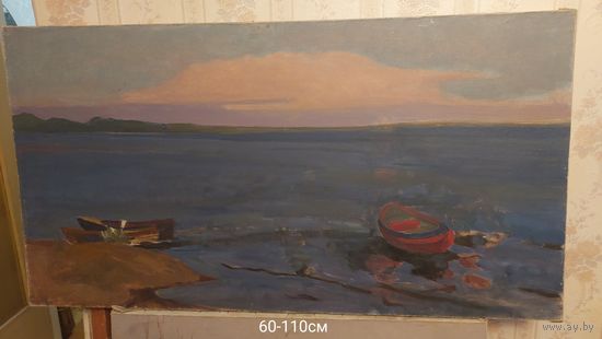 Довгялло Михаил Хрисанфович 1908-1978г Член С/Х БССР х/м "Вечер"р60-110см 1951г
