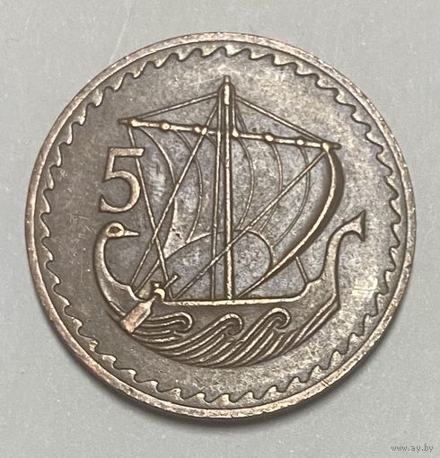 Монета 5 милей 1973 год. Кипр