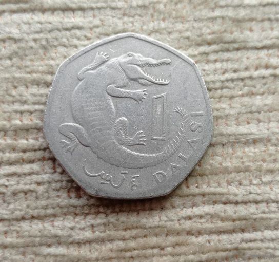 Werty71  Гамбия 1 даласи 1998 Тонкомордый Крокодил 1 2