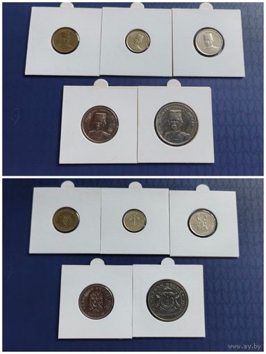 Распродажа !!! Бруней 5 монет (1, 5, 10, 20, 50 сенов) 2009-2010 гг. UNC