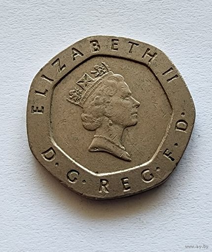 Великобритания 20 пенсов, 1989
