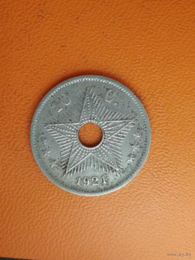 Бельгийское Конго (Колония Бельгии (1909 - 1949) 10 сантимов, 1921 год, KM# 17