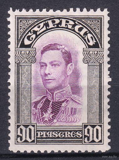 114.BrK. Великобритания. Колонии. Кипр. Георг VI. Архитектура и пейзажи. 1938 г. 90P. Mi.#153.