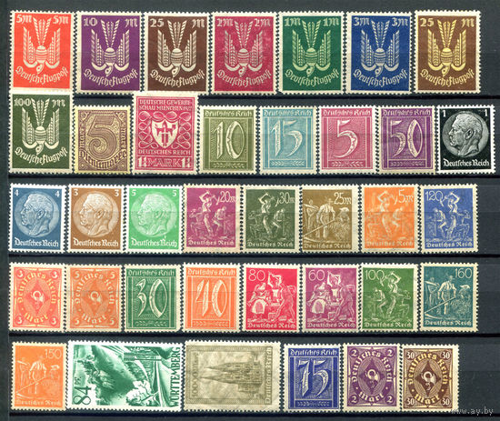 Рейх, Германия - 35+ марок - MNH, MLH, MH, чистые, без клея. #O-W-126-C-2