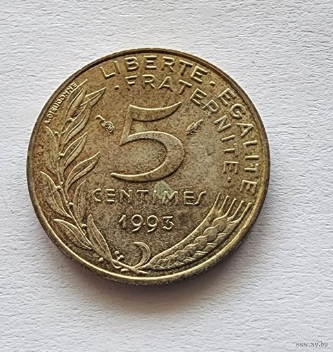 Франция 5 сантимов, 1993