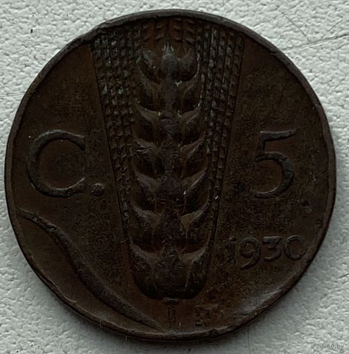 Италия 5 чентезимо 1930 г.