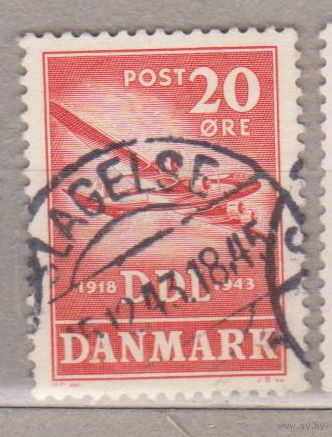 Авиация самолеты 25-летие Датской авиационной компании Дания 1943 год лот 8 ПОЛНАЯ СЕРИЯ