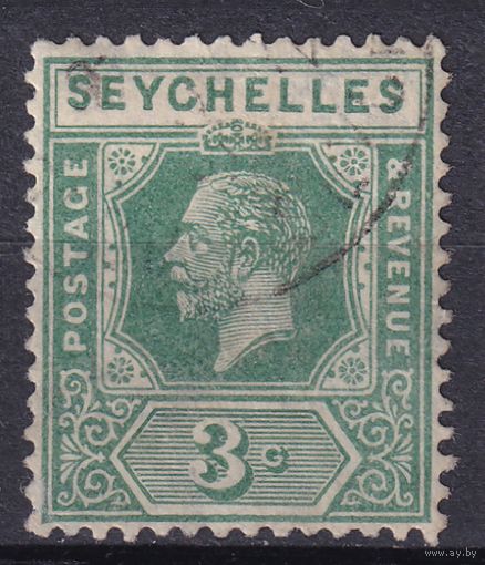 82.BrKSe. Великобритания. Колонии. Сейшельские острова. Георг V. Стандарт. 3C. 1921 г. Mi.#91.