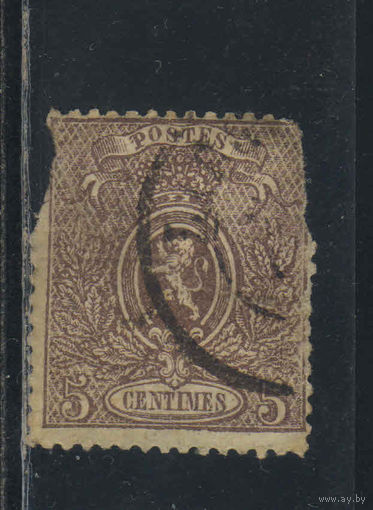 Бельгия Кор 1866 Герб Стандарт #22А