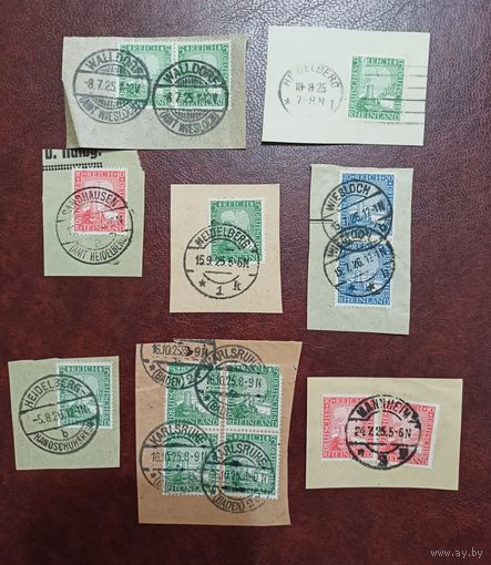 Веймарская республика 1925 1000-летие Германии. Подборка нечастых гашений