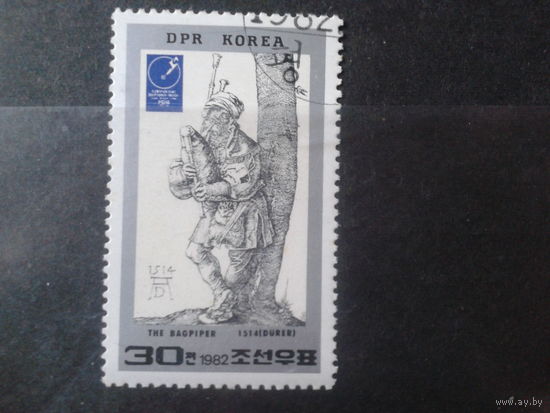 КНДР 1982 Живопись Дюрера, одиночка