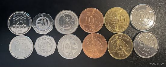 Ливан Набор 6 монет UNC