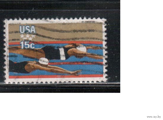США-1979, (Мих.1399) , гаш. , Спорт, ОИ-1980 в Москве ,