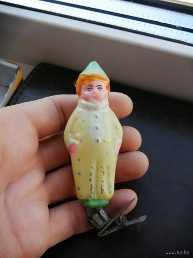 Елочные игрушки Ребёнок в костюме клоуна
