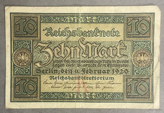 Банкнота 10 марок 1920 год. Веймарская республика