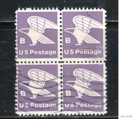 США-1981, (Мих.1457 ВА) ,  гаш., Стандарт, Орел  (одиночка), кв.бл.