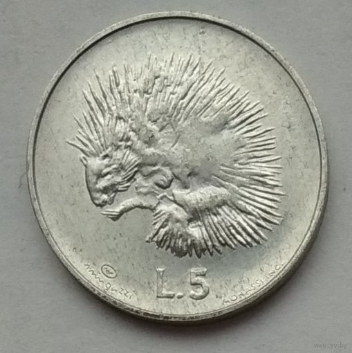 Сан-Марино 5 лир 1974 г. В холдере