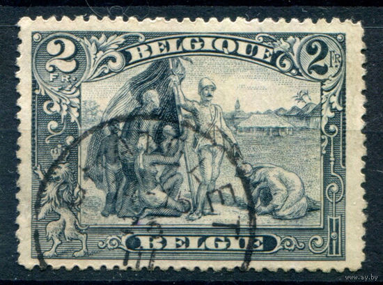 Бельгия - 1919г. - виды, 2 Fr - 1 марка - гашёная [Mi 126]. #2-Be-64-B-2