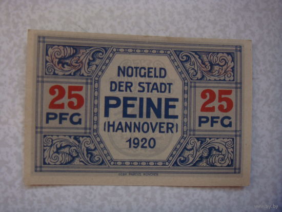 Германия 25 пфенингов  нотгельд 1920