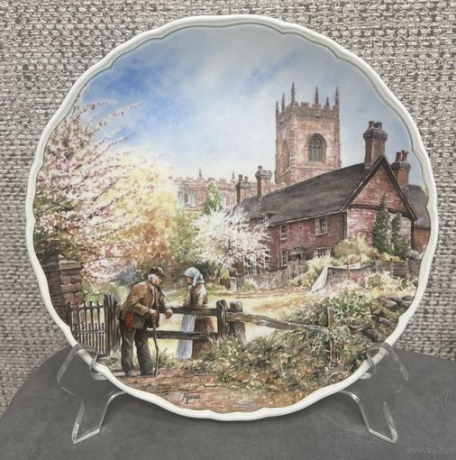 Декоративная тарелка Деревенская жизнь. Royal Doulton Англия 21 см
