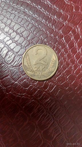 Монета 2 злотых 1988г. Польша.