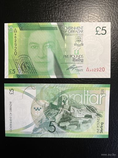 Гибралтар 5 фунт 2011 Мавританский замок UNC
