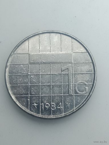 Недерланды 1 гульден 1984 года .