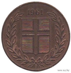 Республика Исландия. 5 эйре 1961