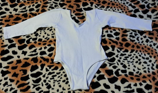 Купальник белый для танцев-спорта на девочку 5-7лет, б.у