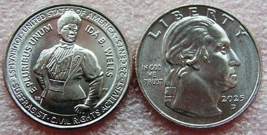 США, квотер 2025 г. Выдающиеся женщины - Журналистка Белл Уэллс Ида