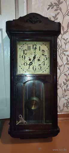 Старинные немецкие часы Gustav Becker с боем