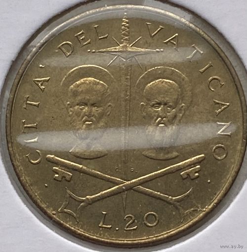 Ватикан 20 лир 1967 г. В холдере