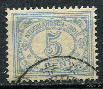 Нидерландская Индия - 1928/1930 - Цифры 5С - [Mi.160] - 1 марка. Гашеная.  (Лот 69EY)-T25P7