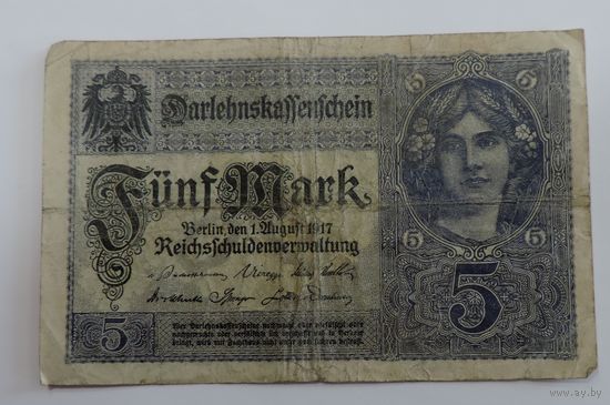 5 марок 1917г. Германия