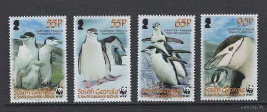 Южная Георгия и Южные Сандвичевы Острова 2008** WWF Фауна Птицы Пингвины #454-457