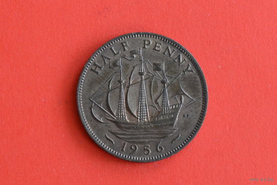 Великобритания 1/2 пенни 1956 с 1 руб