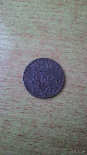 Швеция, 2 эре 1947.