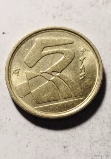 5 песет 1998 года Испания, отличная, в блеске!