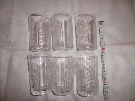 Хрусталь из СССР.Стаканы 6 шт.С рубля.