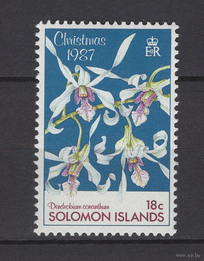 Соломоновы острова /Solomon Islands 1987** Флора Цветы Орхидеи Рождество
