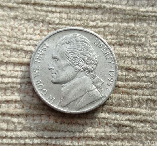 Werty71 США 5 центов 1995 D Белый дом Джефферсон