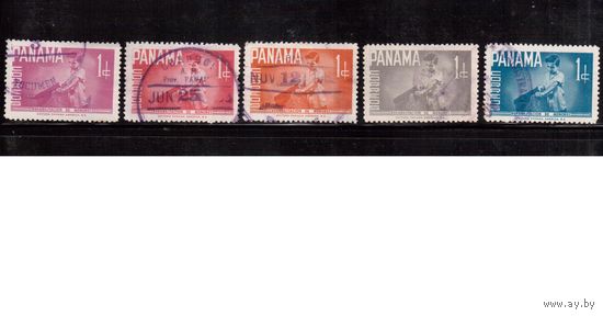 Панама-1961(Мих.42-46) ,  гаш. , Служеб. марки(полная серия)