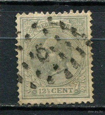 Нидерланды - 1872/1888 - Король Вильгельм III 12 1/2С - [Mi.22G] - 1 марка. Гашеная.  (Лот 16JN)-T4P1
