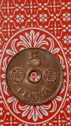 Финляндия 5 пенни 1941