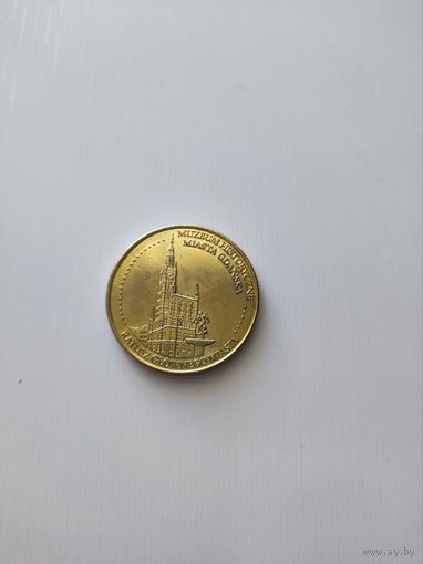 Памятный жетон монета Польша Главная ратуша Гданьск
