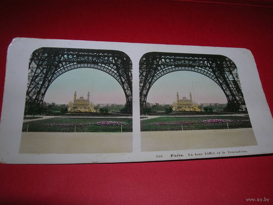 Фотооткрытка 1904 год Париж Эйфелева башня и Трокадеро Издание Германия Берлин чистая