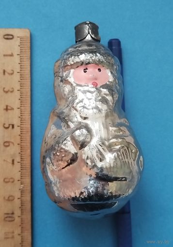 Ёлочная игрушка из далёкого и прекрасного детства. Дедушка Мороз. С рубля